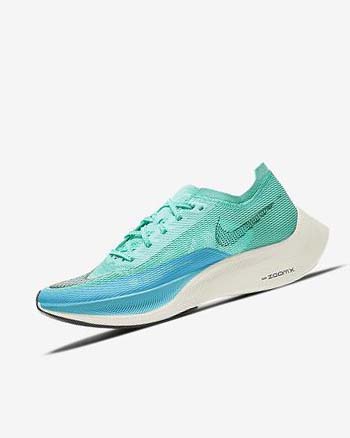 Green / Blue / White / Black Nike ZoomX Vaporfly Next% 2 Women's Running Shoes | CA_2265