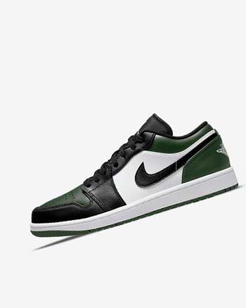 Green / White / Black Nike Air Jordan 1 Low Men's Sneakers | CA_3070
