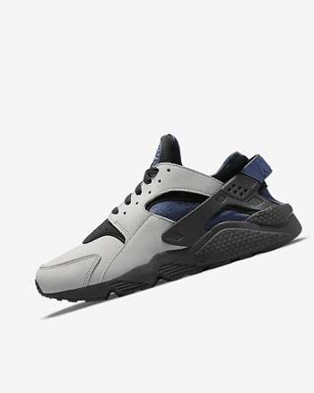 Grey / Black / Navy Nike Air Huarache LE Men's Sneakers | CA_5232