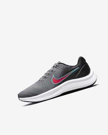 Grey / Black / Red Nike Star Runner 3 Boys' Running Shoes | CA_2490