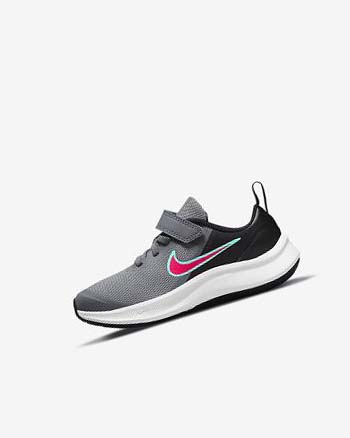 Grey / Black / Red Nike Star Runner 3 Boys' Running Shoes | CA_5006