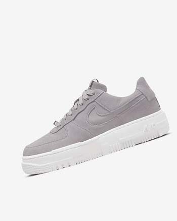 Grey / Grey / White / Grey Nike Air Force 1 Pixel Women's Sneakers | CA_5578