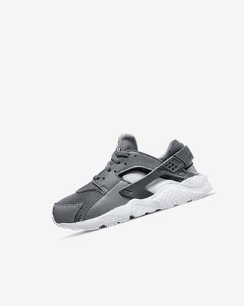 Grey / Grey / White / Grey Nike Huarache Run Girls' Shoes | CA_5439