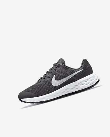 Grey / Grey / White Nike Revolution 6 Girls' Running Shoes | CA_3123