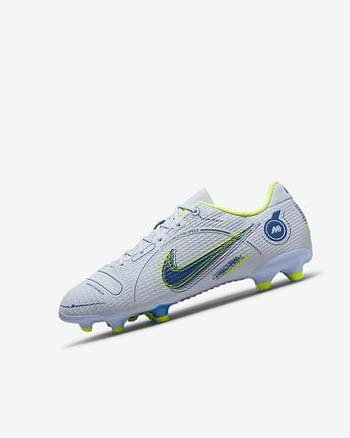 Grey / Light Blue / Blue / Blue Nike Jr. Mercurial Vapor 14 Academy MG Girls' Soccer Cleats | CA_3140