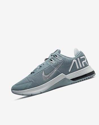 Grey / Platinum / Black / Metal Silver Nike Air Max Alpha Trainer 4 Men's Training Shoes | CA_1192