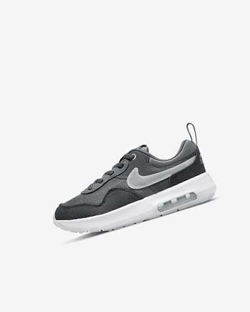 Grey / Turquoise / Dark Grey / Black Nike Air Max Motif Girls' Shoes | CA_2486