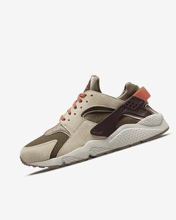 Khaki / Burgundy Nike Air Huarache SP Women's Sneakers | CA_1133