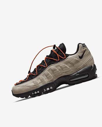 Khaki / Orange / Black Nike Air Max 95 Men's Casual Shoes | CA_5522