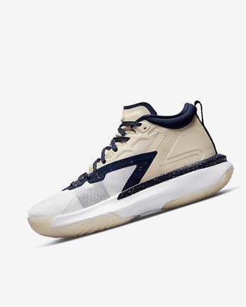 Khaki / White / Navy Nike Zion 1 Men's Basketball Shoes | CA_5469