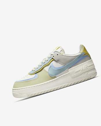 Light Blue / Olive Nike AF-1 Shadow Women's Sneakers | CA_1212