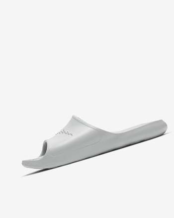 Light Grey / White Nike Victori One Men's Slides | CA_4760