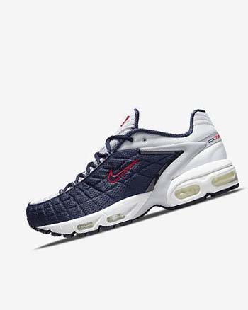 Navy / Platinum / White / Red Nike Air Max Tailwind V SP Men's Casual Shoes | CA_5298