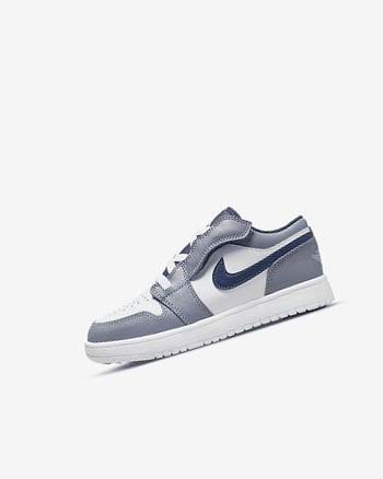 Navy / White Nike Jordan 1 Low Alt Boys' Shoes | CA_3167