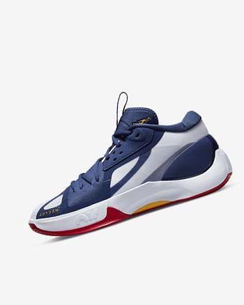 Navy / White / Red / Gold Nike Jordan Zoom Separate Men's Basketball Shoes | CA_5076