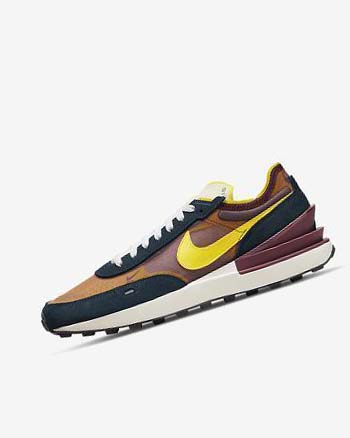 Navy / White / Yellow Nike Waffle One SE Men's Sneakers | CA_4590