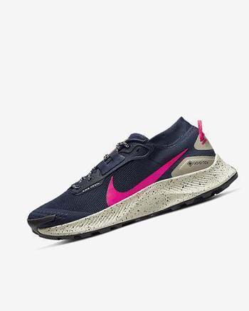 Obsidian / Olive / Red Nike Pegasus Trail 3 GORE-TEX Waterproof Men's Trail Running Shoes | CA_3116