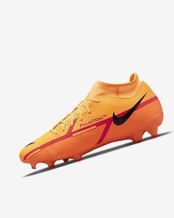 Orange / Orange / Light Red / Black Nike Phantom GT2 Academy Dynamic Fit MG Men's Soccer Cleats | CA_2347