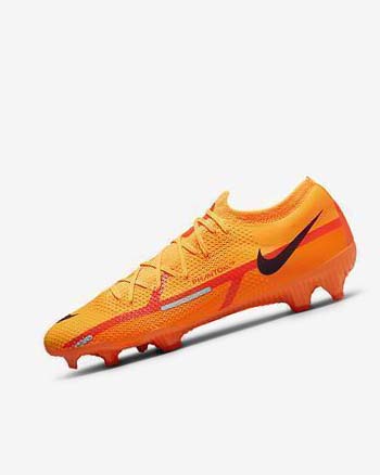 Orange / Orange / Light Red / Black Nike Phantom GT2 Pro FG Men's Soccer Cleats | CA_2444