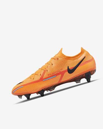 Orange / Orange / Light Red / Black Nike Phantom GT2 Elite SG-Pro AC Women's Soccer Cleats | CA_2923