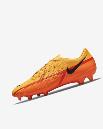 Orange / Orange / Light Red / Black Nike Phantom GT2 Academy MG Women's Soccer Cleats | CA_4957