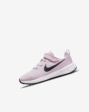 Pink / Black Nike Revolution 6 Boys' Running Shoes | CA_3237
