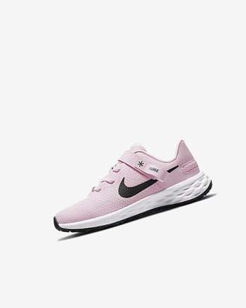Pink / Black Nike Revolution 6 FlyEase Boys' Shoes | CA_4741