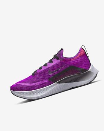 Purple / Red / Grey / Black Nike Zoom Fly 4 Women's Running Shoes | CA_2441