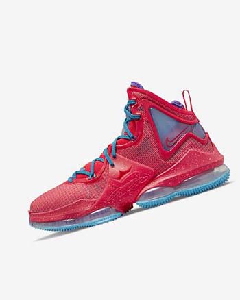 Red / Blue / Purple / Red Nike LeBron 19 Women's Basketball Shoes | CA_2587