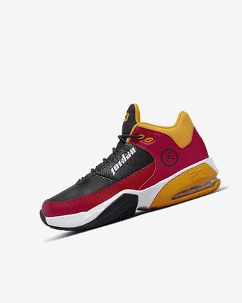 Red / Gold / Black Nike Jordan Max Aura 3 SE Boys' Basketball Shoes | CA_2846