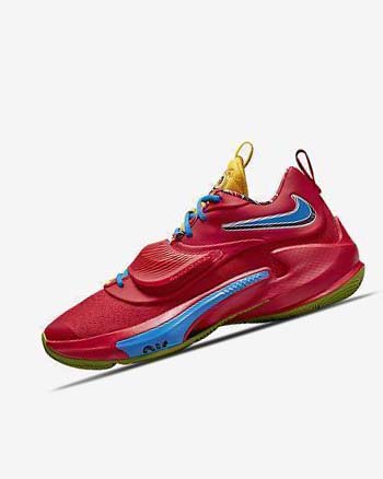 Red / Green Nike Zoom Freak 3 Men's Basketball Shoes | CA_1183