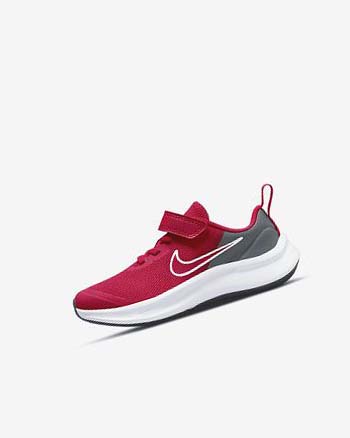 Red / Grey / Red Nike Star Runner 3 Girls' Running Shoes | CA_5078