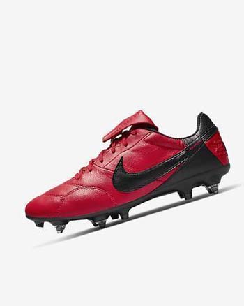 Red / Red / Black Nike The Premier 3 SG-PRO Anti-Clog Traction Men's Soccer Cleats | CA_2435