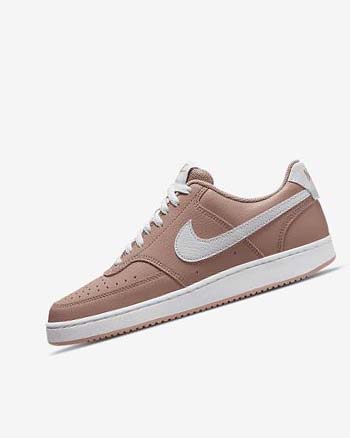 Rose / Black / White Nike Court Vision Low Next Nature Women's Sneakers | CA_2911
