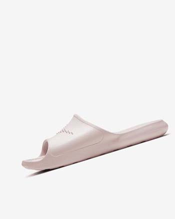 Rose / Rose / White Nike Victori One Women's Slides | CA_4879
