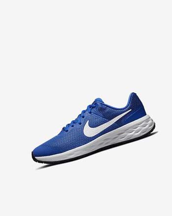 Royal / Black / White Nike Revolution 6 Girls' Running Shoes | CA_2579