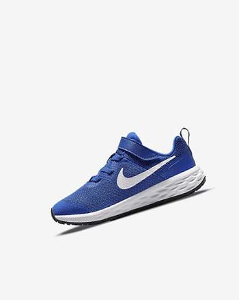 Royal / Black / White Nike Revolution 6 Boys' Running Shoes | CA_4630