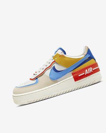 Royal / Orange / Blue Nike Air Force 1 Shadow Women's Sneakers | CA_5080