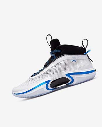 White / Black / Blue Nike Air Jordan XXXVI Men's Basketball Shoes | CA_2964