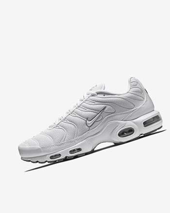 White / Black / Grey / White Nike Air Max Plus Men's Sneakers | CA_2997