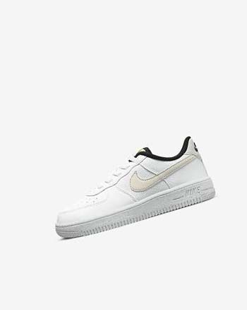 White / Black / Light Beige Nike Force 1 Next Nature Boys' Shoes | CA_3130