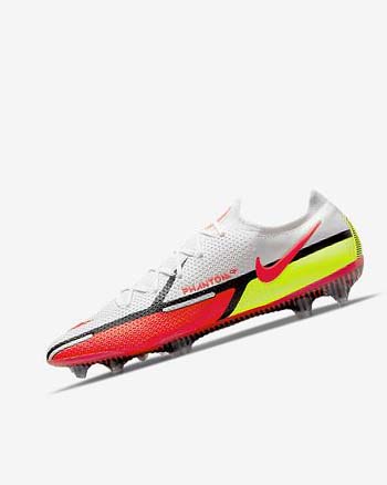 White / Black / Light Red Nike Phantom GT2 Elite FG Women's Soccer Cleats | CA_5542