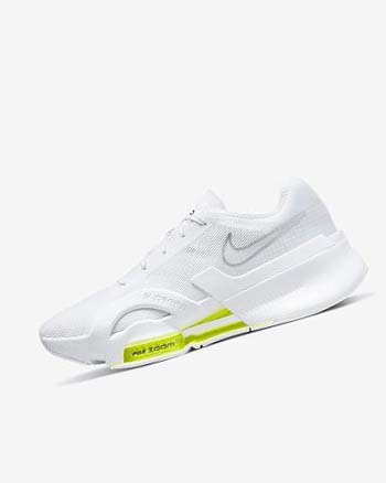 White / Black / Metal Silver Nike Air Zoom SuperRep 3 Men's Training Shoes | CA_5013