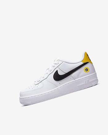 White / Black Nike Air Force 1 LV8 Girls' Sneakers | CA_4755