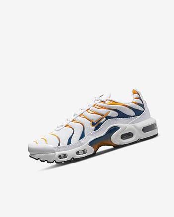 White / Black Nike Air Max Plus Boys' Sneakers | CA_2222