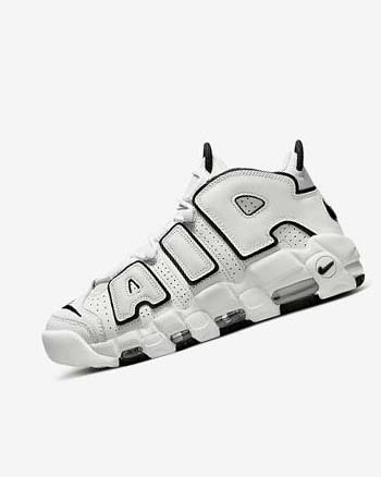White / Black Nike Air More Uptempo Women's Sneakers | CA_4880