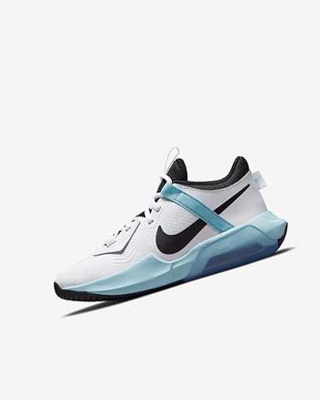 White / Black Nike Air Zoom Crossover Boys' Basketball Shoes | CA_4710