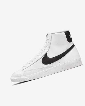 White / Black Nike Blazer Mid '77 Next Nature Women's Sneakers | CA_2590