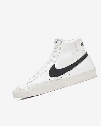 White / Black Nike Blazer Mid '77 Vintage Men's Sneakers | CA_5315