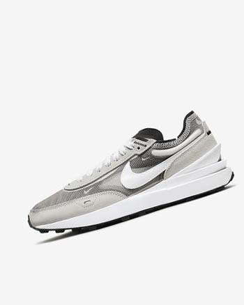 White / Black / Orange / White Nike Waffle One Women's Sneakers | CA_5061